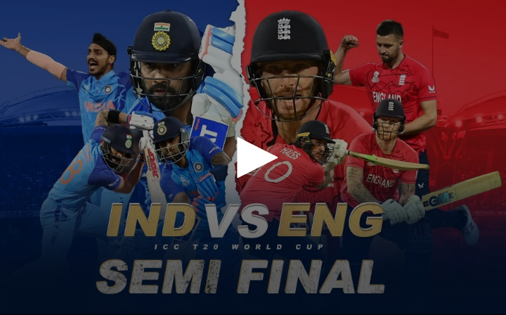 PTV Sports Live IND vs ENG T20 World Cup 2022 SEMI-FINAL S-treaming Online in HD